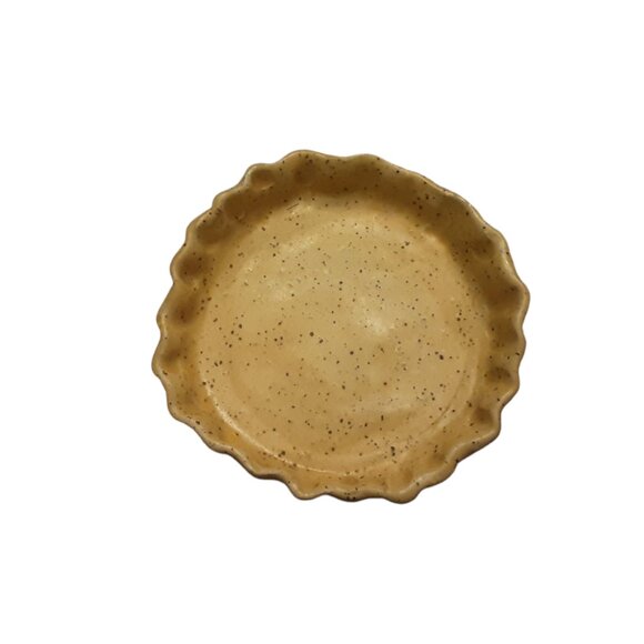 Speckled Mustard Yellow Mushroom Planter Pottery - Picture 2 of 6